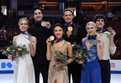 チョーク/ベイツ組がアイスダンス制す、四大陸選手権で初優勝