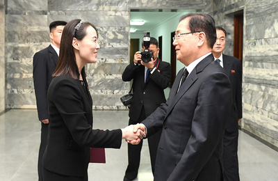 金正恩氏の妹、亡くなった韓国元大統領夫人への弔意伝達