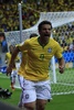 サッカーW杯ブラジル大会（2014 World Cup）グループA、ブラジル対カメルーン。チーム3得点目を挙げて歓喜するブラジルのフレッジ（Fred、2014年6月23日撮影）。(c)AFP/ADRIAN DENNIS