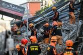 建設中ビルの倒壊事故で1人死亡、20人が行方不明 フィリピン