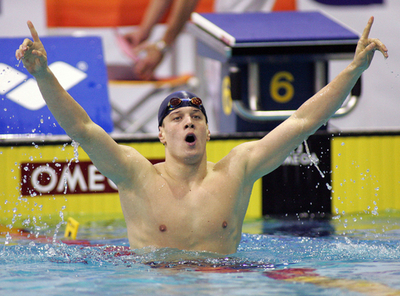 ギュルタ 欧州記録で男子200メートル平泳ぎを制す