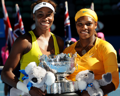 ウィリアムス姉妹が2大会連続4度目の優勝、全豪オープンテニス
