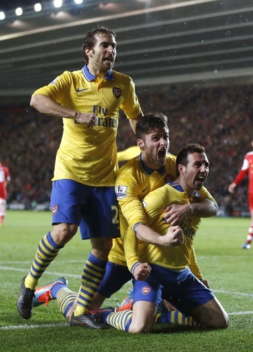 アーセナルがサウサンプトンとドロー、勝ち点伸ばせず