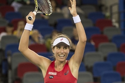 コンタがトップシードのハレプから金星、番狂わせ続く武漢オープン