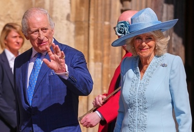 チャールズ英国王ら、復活祭礼拝に出席