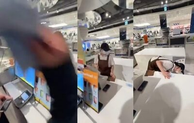 店員に紙幣を投げつけ「格好よく会計する」…韓国・男子学生のカフェ動画に批判殺到