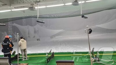 韓国・ゴルフ練習場で鉄製ネットが崩壊…雪の重み・30代が心肺停止