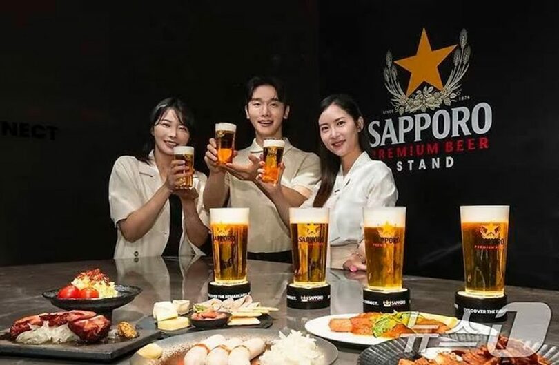 ソウル・聖水洞にオープンした「サッポロ・プレミアム・ビアスタンド」店舗＝サッポロビール提供(c)news1