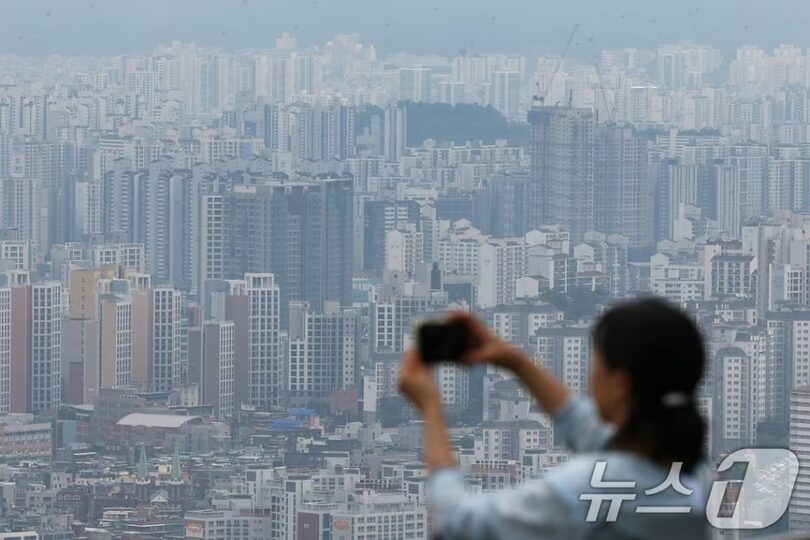 ソウルのマンション団地の様子(c)news1