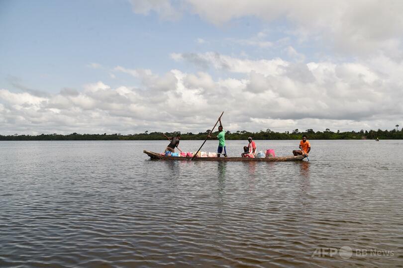 カバがボート転覆させ11人行方不明、コートジボワール