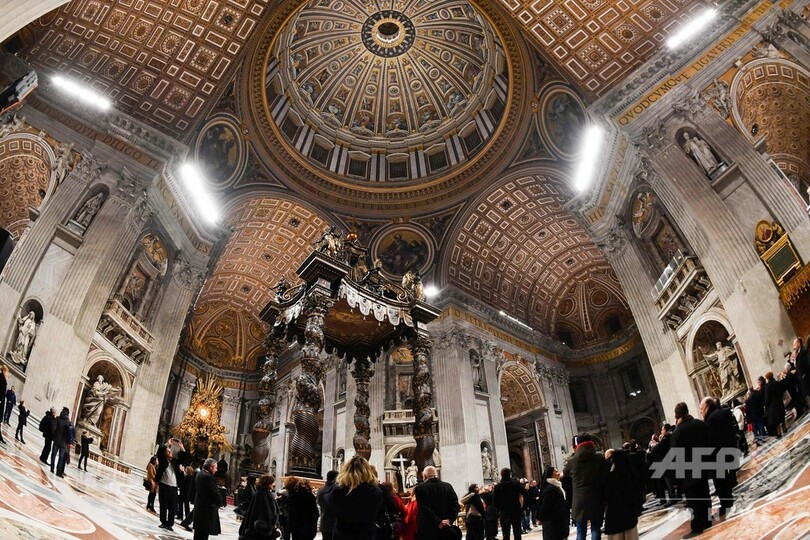 Ledライトでさらに美しく サンピエトロ大聖堂とサンピエトロ広場 写真17枚 国際ニュース Afpbb News