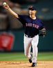 09MLB、ロサンゼルス・エンゼルス・オブ・アナハイム（%%Los Angeles Angels of Anaheim%%）対ボストン・レッドソックス（%%Boston Red Sox%%）。試合はエンゼルスが6-3で勝利を収めた。写真はエンゼルス戦に先発し、6回を投げて6安打3失点を喫し敗戦投手となったレッドソックスのティム・ウェイクフィールド（%%Tim Wakefield%%）。（2009年4月10日撮影）(c)AFP/Getty Images/Kevork Djansezian