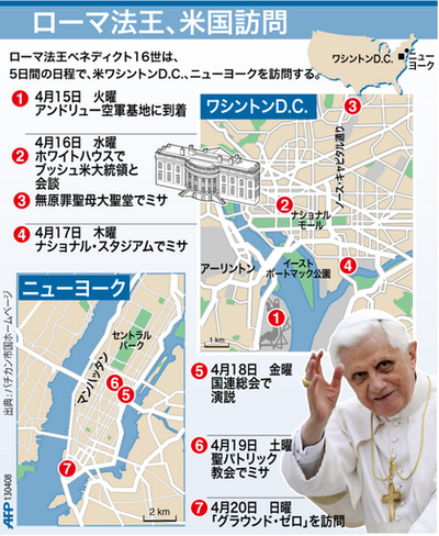 【図解】ローマ法王の米国訪問
