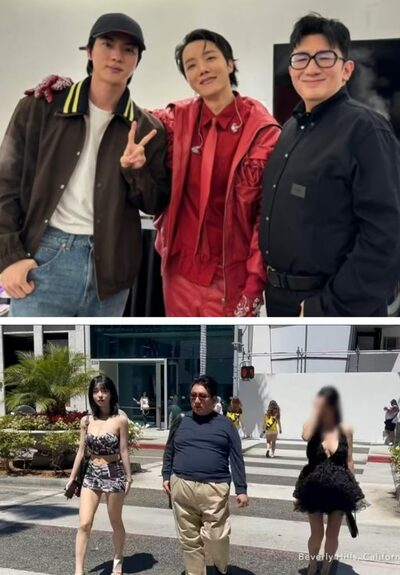 韓流の大物プロデューサー、7カ月でスリムな姿に…BTSメンバー公演訪問