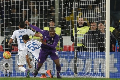 フィオレンティーナがインテルに勝利、ババカルが終了間際に劇的弾