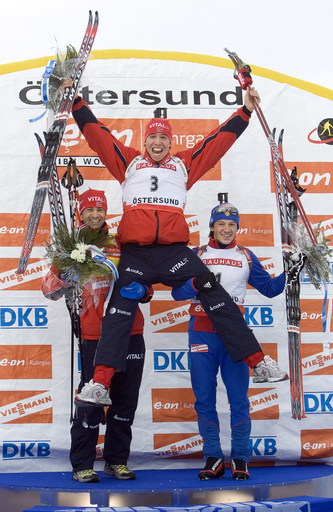 バイアスロン世界選手権 スベンセンが男子15キロメートル・マススタートを制す