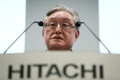 都内にある日立製作所の本社で、記者会見に臨む東原敏昭社長（2019年1月17日撮影）。(c)Behrouz MEHRI / AFP