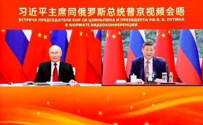 中国の習近平国家主席とロシアのプーチン大統領がオンライン会談