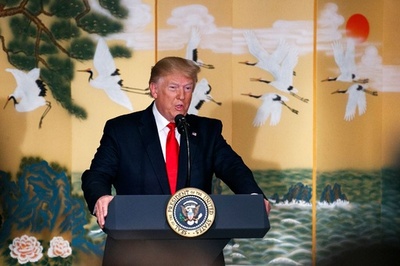 「北朝鮮側は会いたがっている」 ソウルでの講演でトランプ氏