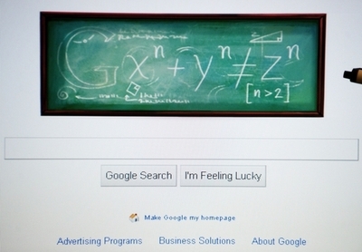 グーグル・ロゴが「フェルマーの最終定理」に、生誕410周年を記念