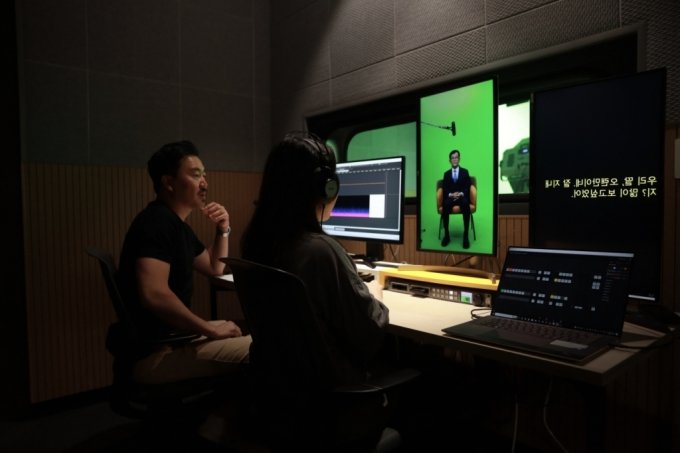 ディープ・ブレインAIでのAIヒューマン製作の様子（写真は同社提供）(c)MONEYTODAY