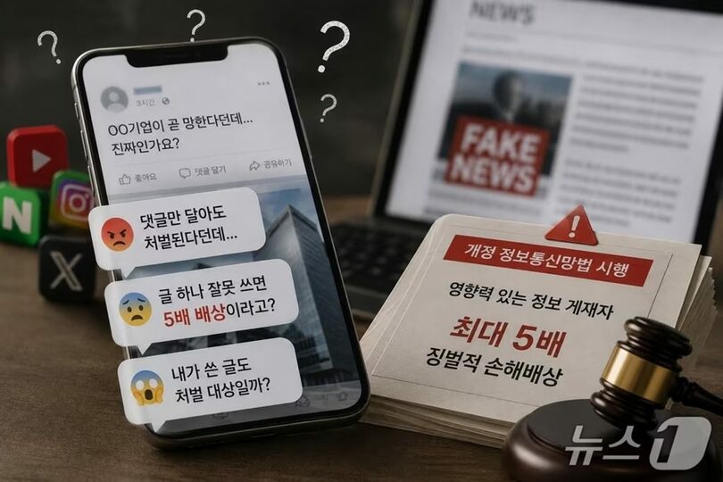 偽ニュース処罰法の内容をChatGPTで再構成した画像(c)news1