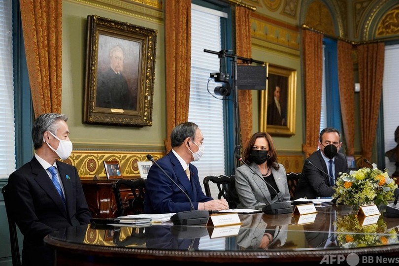 日米豪印首脳、初の直接会合 中国念頭に結束確認