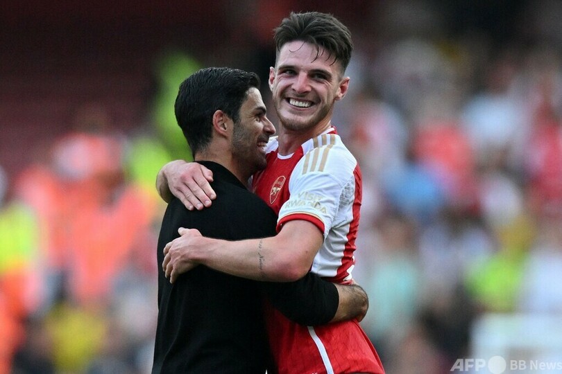 アーセナルがマンUに勝利 ライスが終盤に決勝点