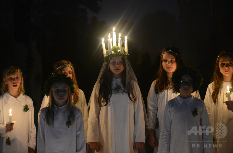 一足早いクリスマスの催し、ストックホルムの「聖ルシア祭」