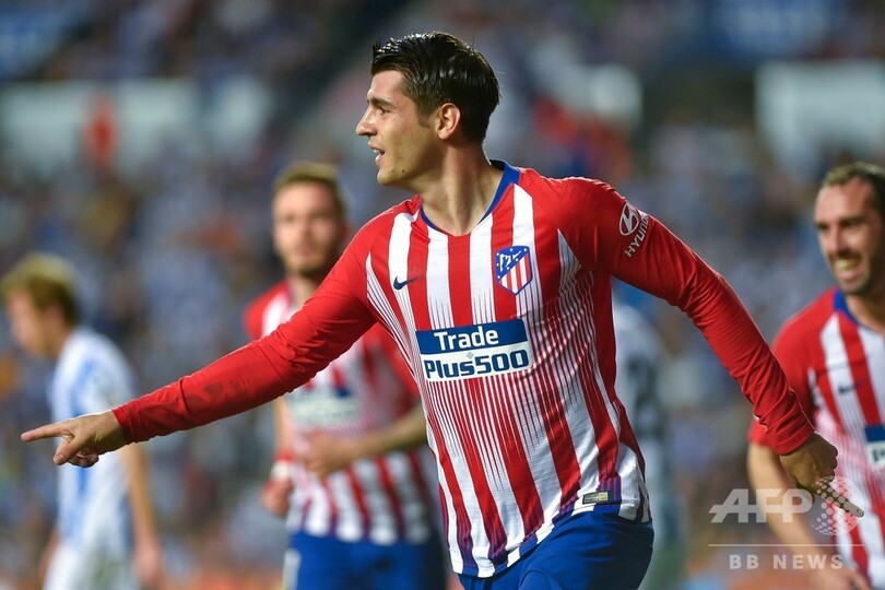アトレティコがモラタの2発でソシエダ撃破、優勝争いに食らいつく