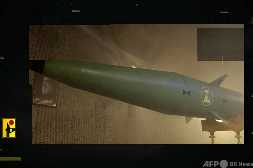 テルアビブに発射のミサイル「カデル1」 ヒズボラが画像公開