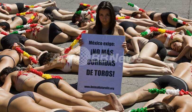 「ノー・モア・闘牛」、メキシコ市でデモ