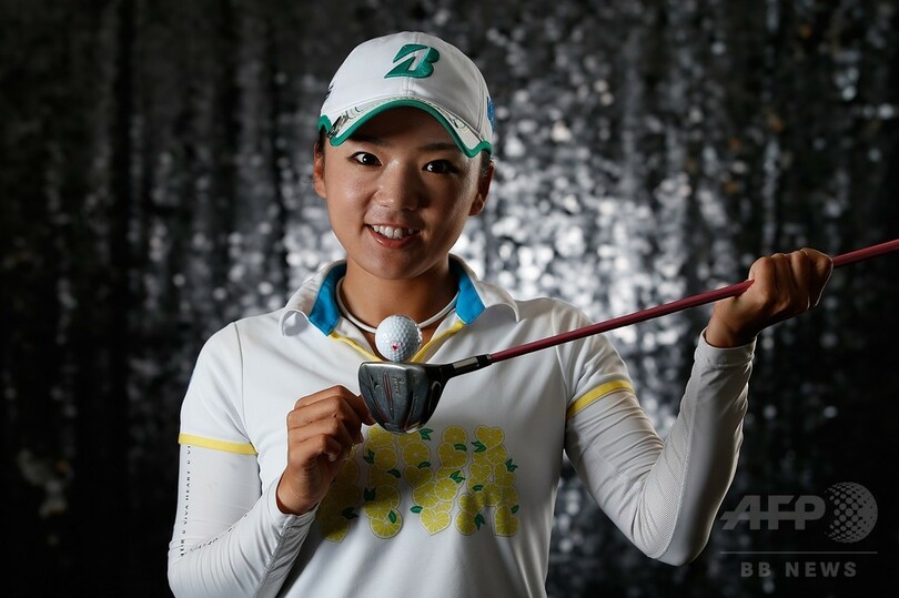 ポートレート撮影に臨む有村―23日にマイヤーLPGAクラシック開幕