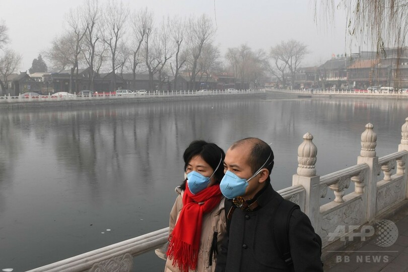 北京、大気汚染で新年迎える PM2.5濃度、基準の20倍