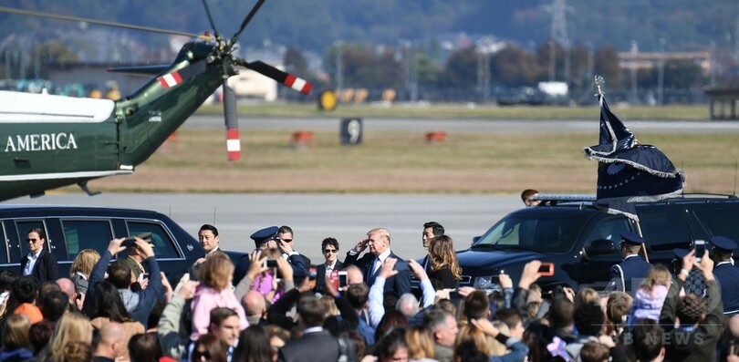 トランプ大統領、日本に到着 アジア歴訪でプーチン氏とも会談の見通し