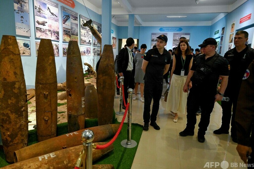 ウクライナ政府職員、カンボジアで地雷除去訓練 日本が後押し