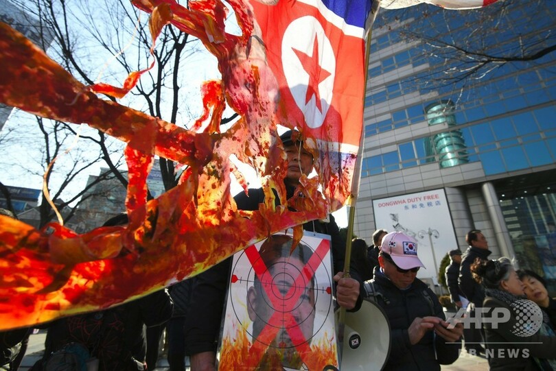 韓国・ソウルで反北朝鮮デモ