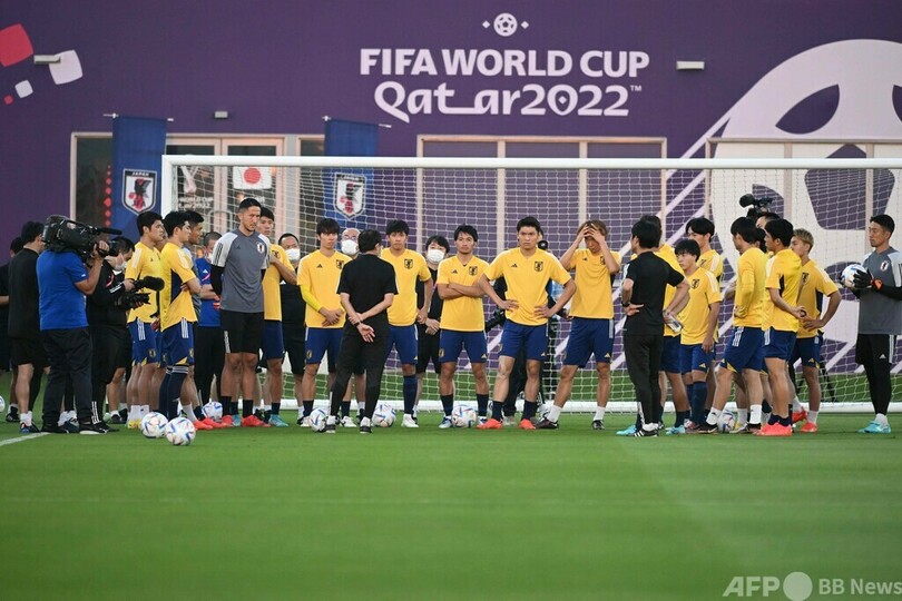 日本代表、クロアチア戦に向け前日調整 カタールW杯