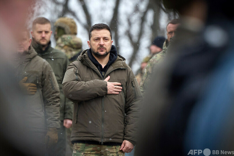 ゼレンスキー氏、「勝利する」 ロシアの侵攻1年を前に