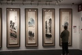中国・北京市の博物館で2015年に展示された斉白石氏の作品『山水十二屏』（2015年3月20日撮影、資料写真)。(c)CNS/劉憲国
