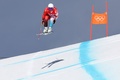 北京冬季五輪、アルペンスキー男子滑降。滑走するスイスのベアト・フォイツ（2022年2月7日撮影）。(c)Dimitar DILKOFF / AFP