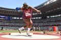 東京五輪、陸上女子砲丸投げ決勝に臨む米国のレーベン・サンダーズ（2021年8月1日撮影）。(c)Ben STANSALL / AFP