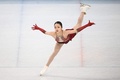 北京冬季五輪フィギュアスケート団体戦で、女子フリースケーティングの演技を行う中国の朱易（2022年2月7日撮影）。(c)Anne-Christine POUJOULAT / AFP
