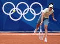 パリ五輪、テニス女子。会場で練習するポーランドのイガ・シフィオンテク（2024年6月23日撮影）。(c)Claudia Greco / POOL / AFP