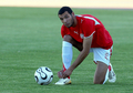 写真は練習に臨むチュニジア代表のヤシヌ・チハウィ（%%Yassine Chikhaoui%%）。(c)AFP/FETHI BELAID