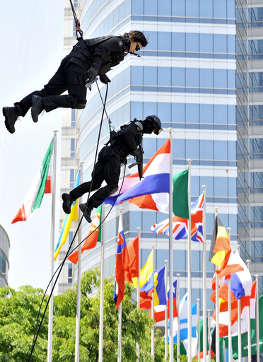 ソウルの大型会議施設で対テロ訓練