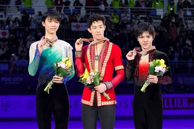 チェンが四大陸選手権制覇、羽生はフリー首位も届かず2位