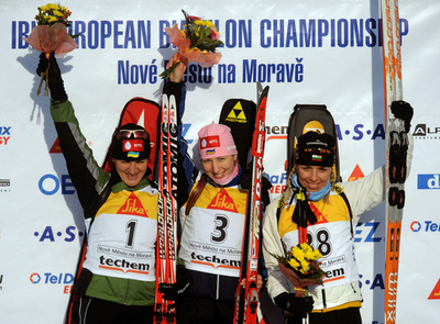 バイアスロン欧州選手権2008 Karasevych 女子パシュート制す