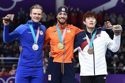 ナウシュが男子1000m制し2冠、オランダはSスケート金7個目