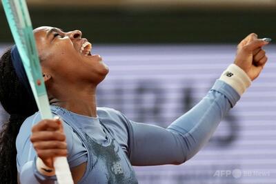 ガウフが全仏OP4強 キーズとの同胞対決制す